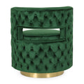 Swivel Arm Chair Emerald Velvet