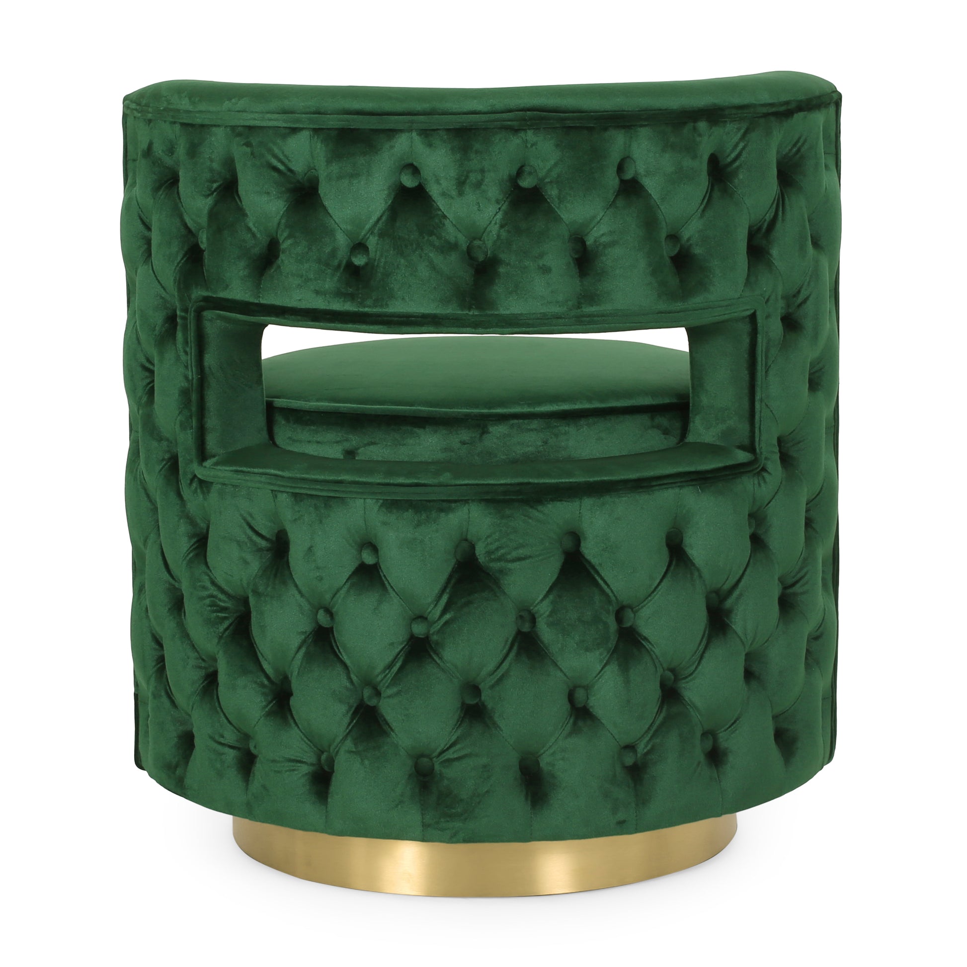 Swivel Arm Chair Emerald Velvet