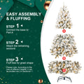 5Ft Pvc Memory Wire Christmas Tree With Light Green,White Polyethylene