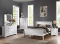 White 5 Drawer Chest With Metal Handles White Bedroom Particle Board Mdf