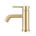 Bathroom Faucet Single Hole Modern Bathroom Sink Faucet Vanity Bathroom Faucet One Brushed Gold Deck Mounted Cartridge Valve Single Hole Faucets Bathroom Modern 1 Hole Faucets Stainless Steel