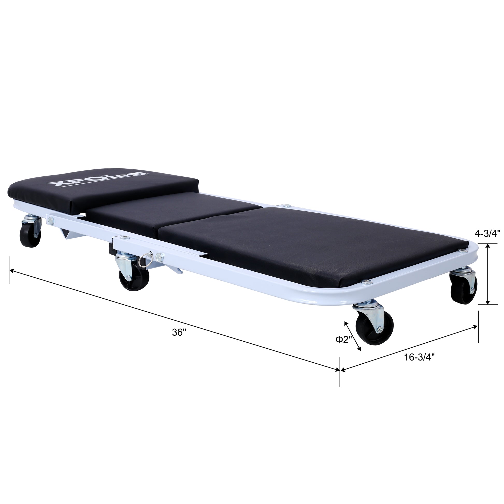 Mechanic Creeper, Garage Gift, 36" Z Creeper Seat, 2 In 1 Mechanic Gifts, 300 Lbs Capacity, Low Profile Creeper With 6 Pcs Wheels In Garage Shop For Fathers Day Tool Gift,Black Grey Black Steel