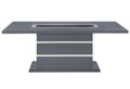 Ariya Dark Grey Dining Table Gray Rubber Wood