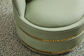 Swivel Chair, 360 Swivel Accent Chair, Barrel Chair For Living Room Bedroom Green Faux Leather