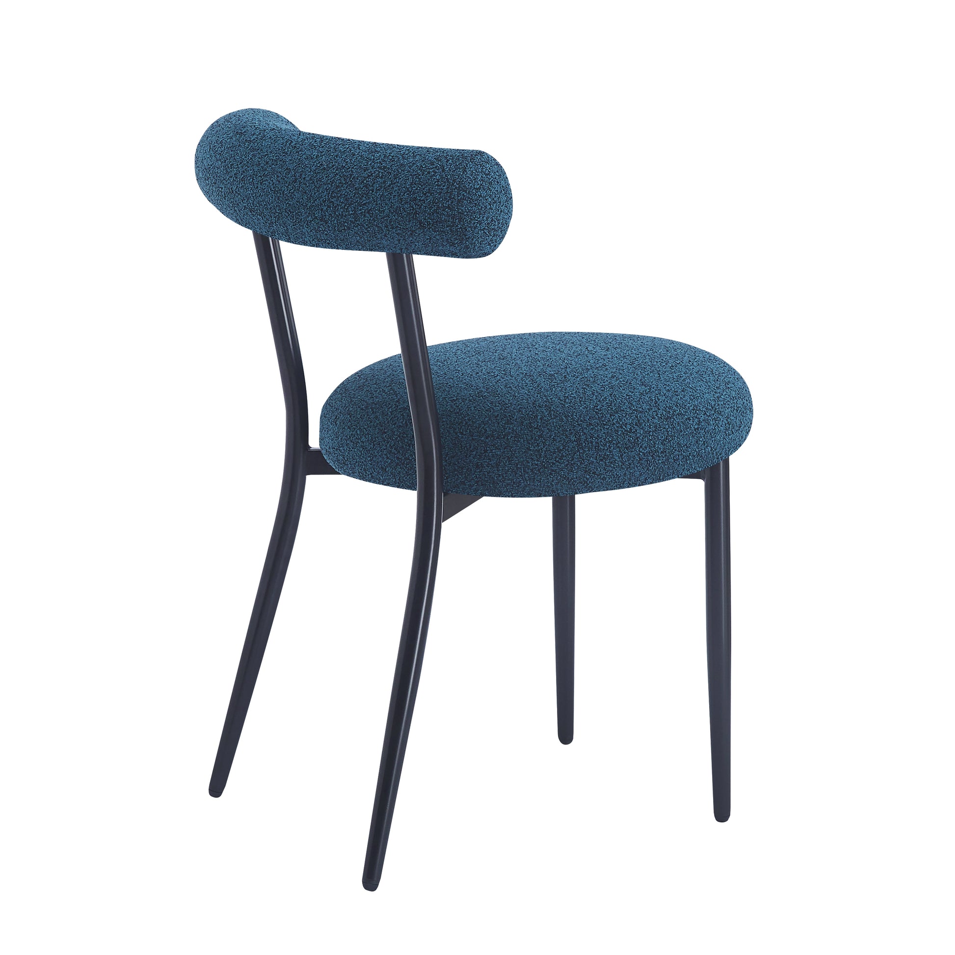 Dining Chair Set Of 2 Blue Fabric