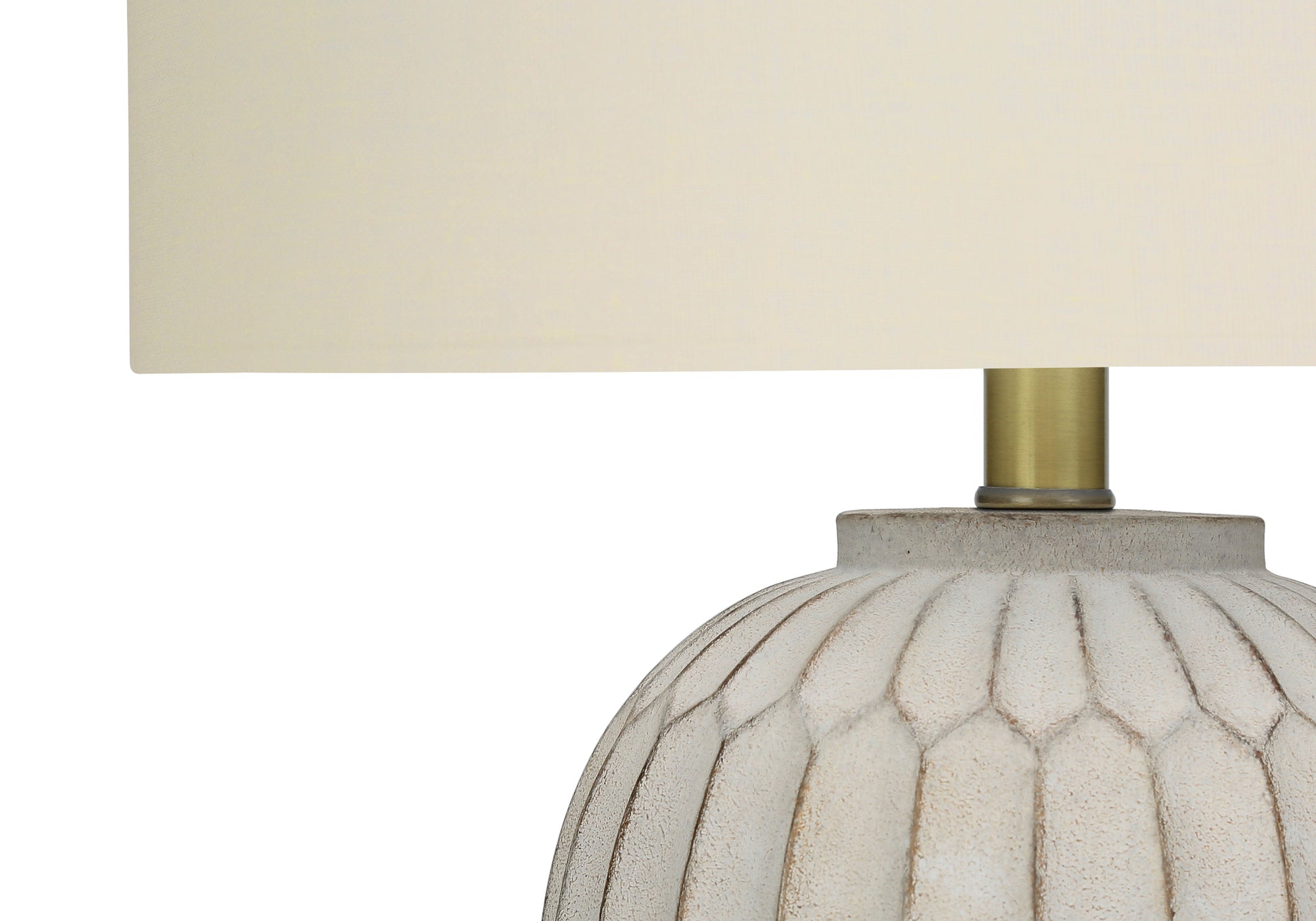 Lighting, 24"H, Table Lamp, Cream Resin, Ivory Cream Shade, Transitional Cream Polyresin