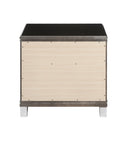 Dark Champagne 2 Drawer Nightstand Champagne 2 Drawers Bedroom Rectangle Felt Lined Drawers Solid Wood Mdf