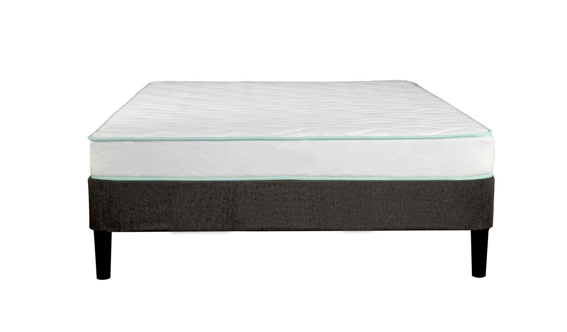 Full Size 6" Medium Innerspring Hybrid Mattress White Green Foam Spring Full