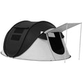 Outsunny Pop Up Tent, Instant Camping Tent With Porch And Carry Bag, 3000Mm Waterproof, For 2 3 People, Black, Poles Included Black Polyester