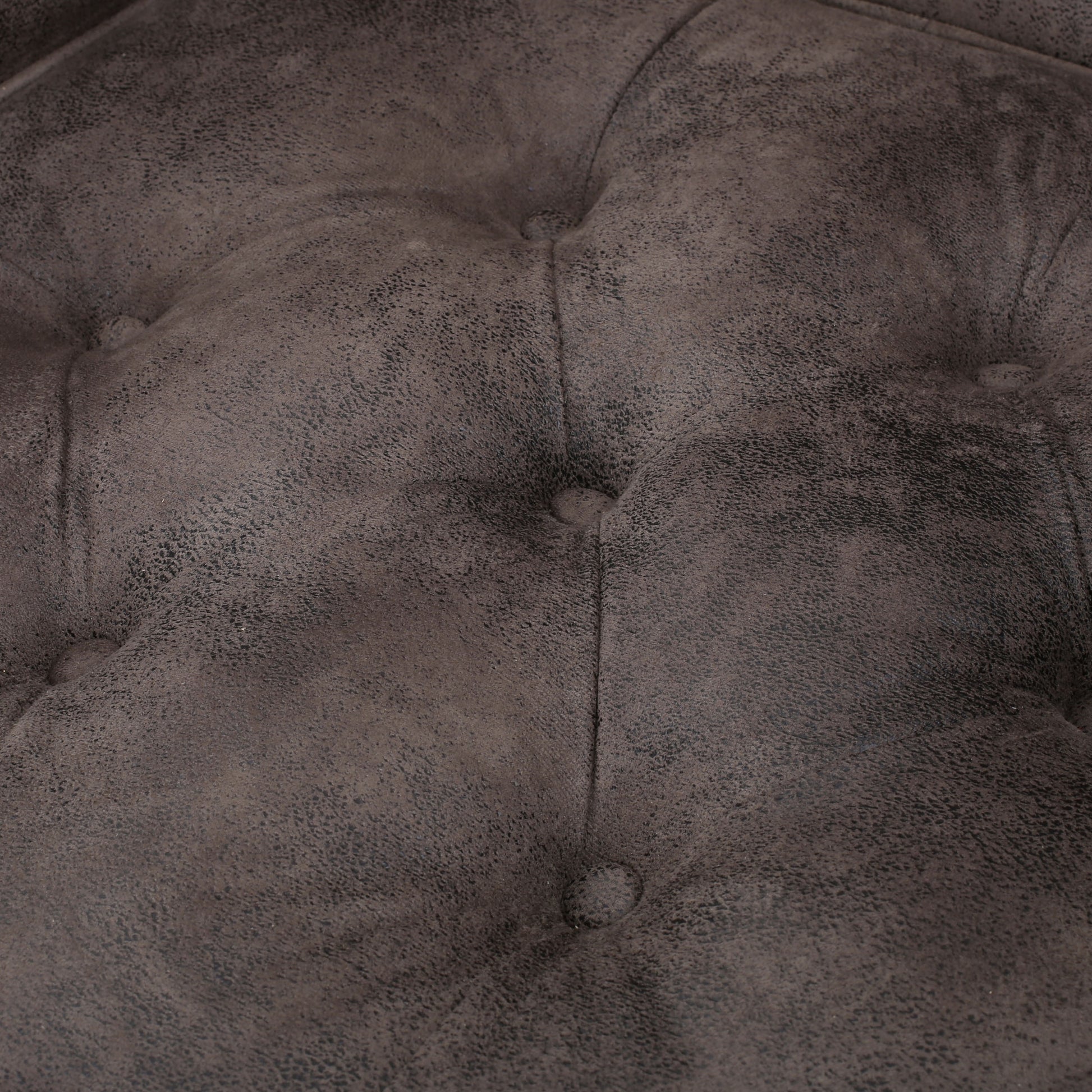 Harrison Tufted Club Chair Grey Brown Microfiber 1 Seat