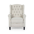 Push Back Recliner Beige Fabric
