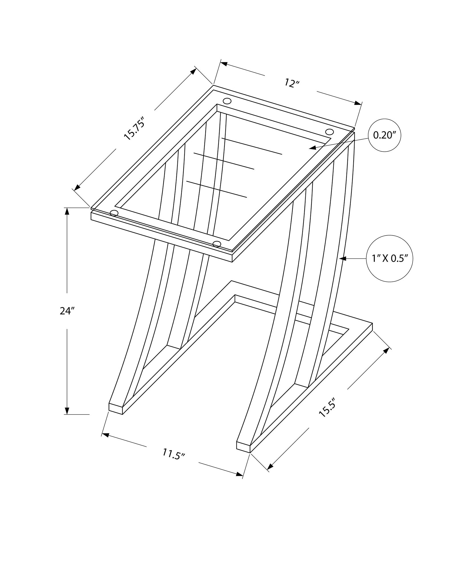 Accent Table, C Shaped, End, Side, Snack, Living Room, Bedroom, Tempered Glass, Grey Metal, Contemporary, Modern Silver Metal