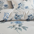 7 Piece Printed Seersucker Comforter Set With Throw Blanket Blue King Cal King King Blue Microfiber