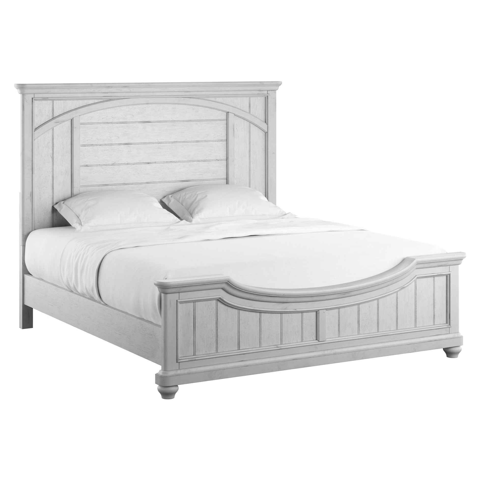 Mariano Gray Queen Panel Bed Queen Gray Solid Wood