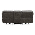 Plush Modern Living Room Sofa Set 3Pc Power Reclining Sofa Loveseat Chair Gray Microfiber Upholstery Usb Port Solid Wood Frame Furniture Gray Microfiber Wood Primary Living Space Modern Plywood,Solid Wood 6 Seat
