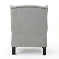 Accent Chair Grey Fabric