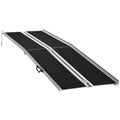 Portable Portable Wheelchair Ramp For Home, Threshold Handicap Ramp 10' Black Aluminum