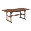 Modern Slat Top Solid Acacia Wood Butterfly Outoor Dining Table Dark Brown Dark Brown Polyester Acacia Wood