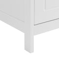 Bathroom Storage Cabinet, Cabinet With Two Doors And Drawers, Adjustable Shelf, Mdf Board, White White Mdf