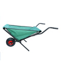 Collapsible Wheelbarrow 176 Lbs Folding Yard Garden Wheelbarrow Foldable Lightweight Gardening Heavy Duty Oxford Cloth Green Lawn Cart For Grass, Leaf, Garden Supplies, 10