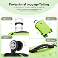 3 Piece Luggage Sets Hardside Lightweight Suitcase With Wheels 20 24 28 Inch Travel Set,Lime Green Lime Green Abs