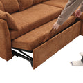 United We Win Furniture, Modular L Shaped Sofa, Modular Long Sofa With Reversible Chaise Lounge, Sofa Bed, Sleeper Sofa, Modular Sofa Combination With Storage Seats. Brown Chenille 3 Seat