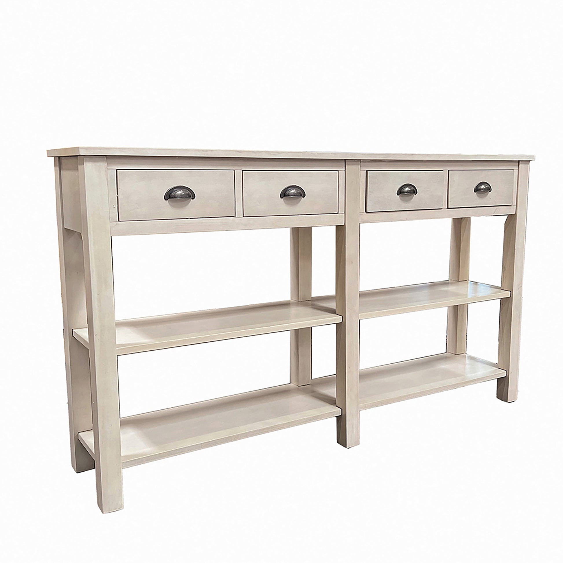 Cream 4 Drawer Console Table Cream Primary Living Space Drawers Rectangular Wood