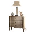 Antique Taupe 3 Drawer Nightstand Taupe 3 Drawers Bedroom Rectangle Felt Lined Drawers Solid Wood