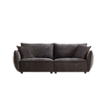 3 Seater 3 Seater Combo Sofa Modern Living Room Sofa, Linen Fabric Sofa, Wooden Frame With 4 Pillows, Apartment Sofa Furniture Black Chenille Wood Primary Living Space Pine Foam Fabric 6 Seat
