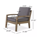 Grenada Club Chair Grey Leather