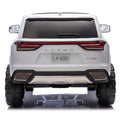 Licensed Lexus Lx600 24V Two Seater Kids Ride On Car W Parents Control,Seat Width 20 Inches,2Wd,Four Wheel Suspension,Bluetooth,Mp3,Music,Adjustable Volume,Power Display,Speeds 1.86 3.11Mph For Kids. White Polypropylene