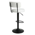 Modern Bar Stools Set Of 2,Curved Backrest Upholstered Counter Height Bar Stools,Adjustable Bar Stool 24.5