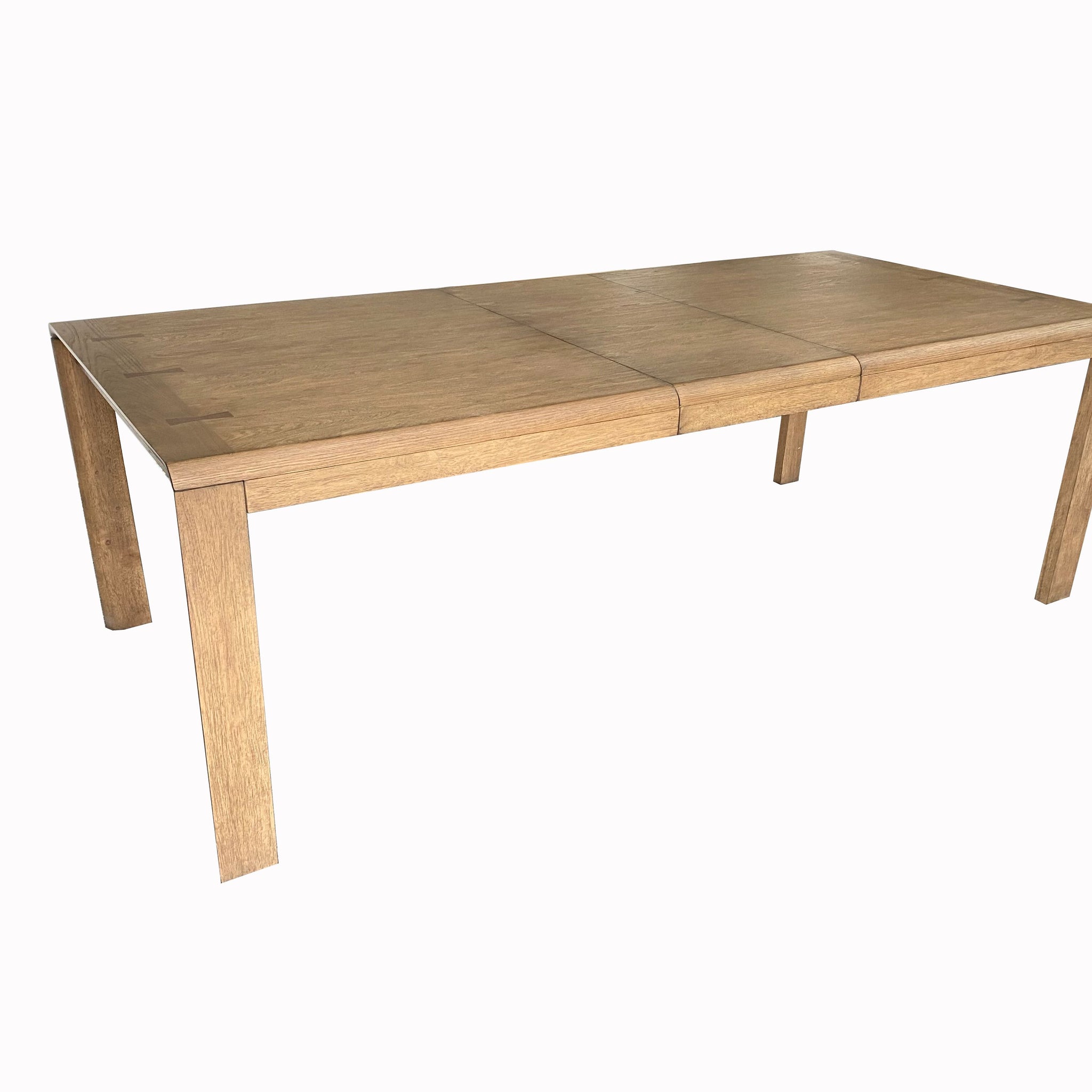 Leg Dining Table W Leaf Latte Light Brown Solid Wood Mdf