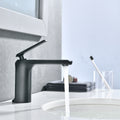 Single Hole Bathroom Faucet In Matte Black Matte Black Brass