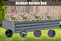6X3X1Ft Galvanized Raised Garden Bed, Outdoor Planter Garden Boxes Large Metal Planter Box For Gardening Vegetables Fruits Flowers,Gray Gray Garden & Outdoor Steel