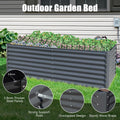 8X4X2 Ft Galvanized Raised Garden Bed, Outdoor Planter Garden Boxes Large Metal Planter Box For Gardening Vegetables Fruits Flowers,Gray Gray Garden & Outdoor Steel