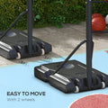 Soozier Portable Basketball Hoop, 7.7 10' Height Adjustable Basketball Goal With 43