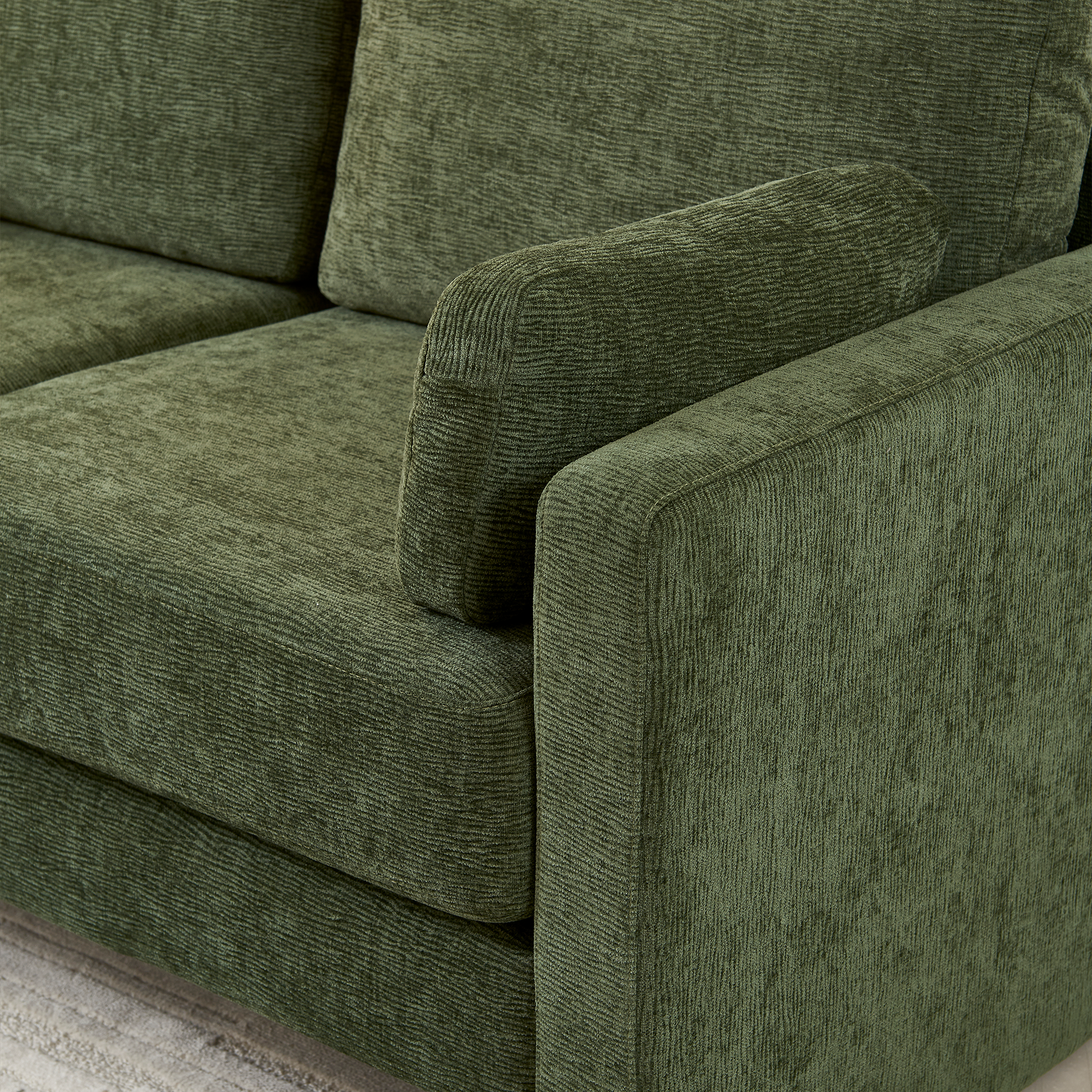 58.66" Small Modern Loveseat Sofa, Mid Century Chenille Fabric 2 Seat Couch Beautiful Seat With Back Cushions, Accent Sofa Couch For Living Room, Bedroom And Small Space Green Wood Foam Chenille 2 Seat