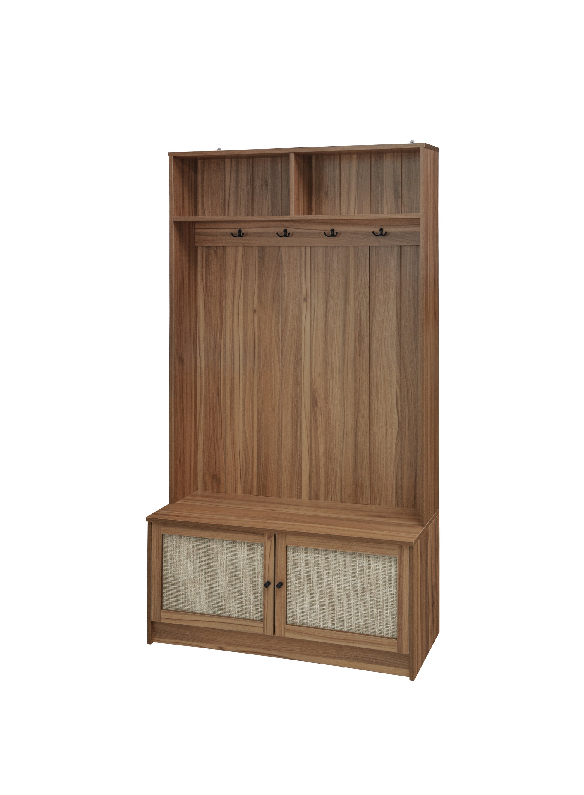 Closet, Suitable For Living Room, Entryway, Bedroom Walnut Mdf