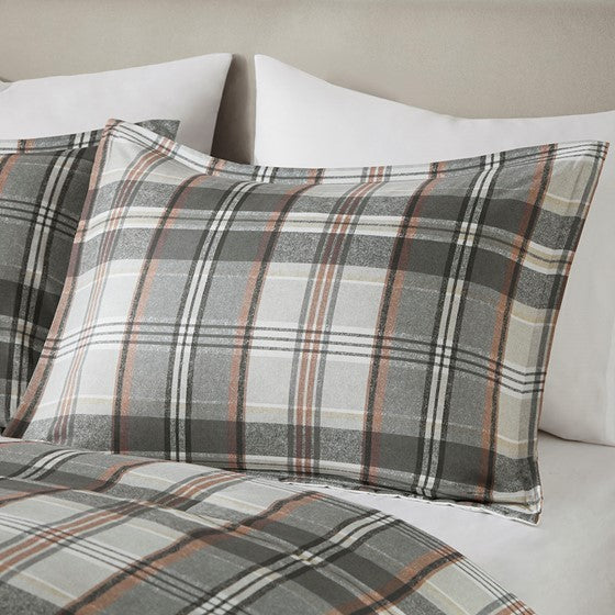 Plaid Comforter Set Full Multicolor Polyester