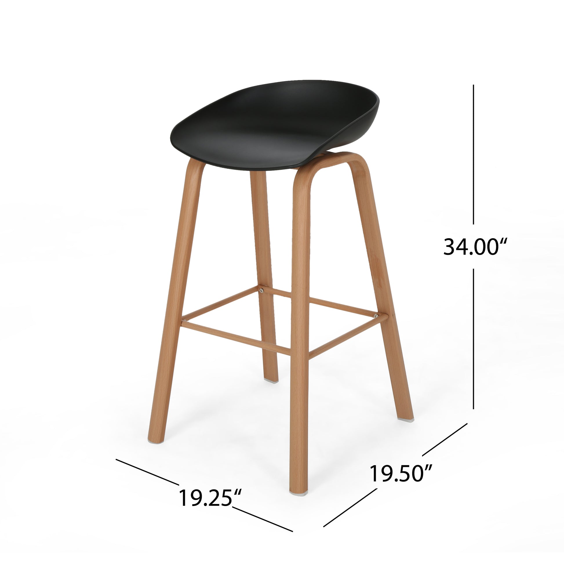 BARSTOOL black-polypropylene