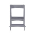 Child Standing Tower, Step Stools For Kids, Toddler Step Stool For Kitchen Counter,Gray Gray Mdf