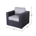 Fully Assembled Patio Chair With Cushions Yes Sectional Grey Mix Rust Resistant Frame Stain Resistant Cushions Garden & Outdoor Modern Sofa Seating Groups Wicker