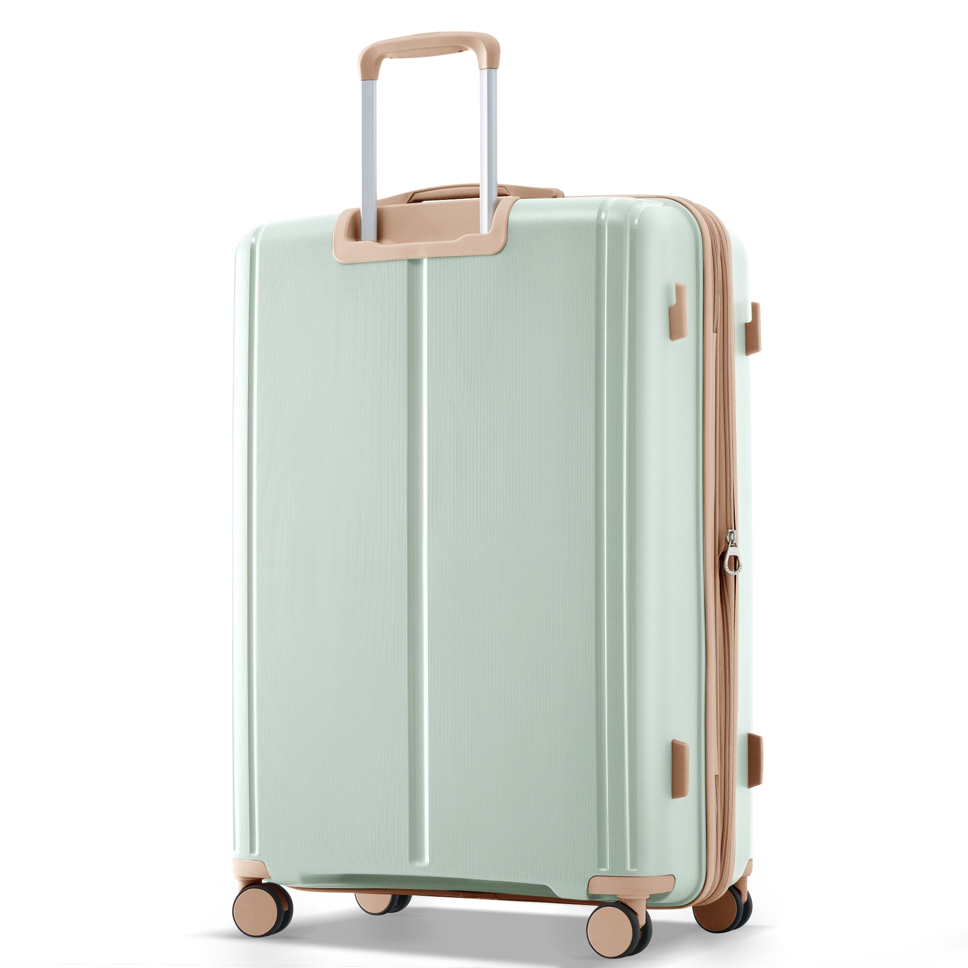 Luggage Sets 3 Piece Suitcase Set 20 24 28 With Usb Port,Carry On Luggage Airline Approved,Pp Lightweight Suitcase With Spinner Wheels,Grey Green And Golden Light Green Polypropylene