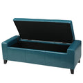 Guernsey Ottoman Teal Pu
