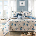 Brushed Microfiber Quilt Set With Throw Pillows Blue Twin Twin Xl Twin Blue Polyester