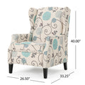 Recliner White Multi Fabric