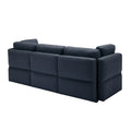 Oversized Modular Sectional Convertible Fabric Sofa Set,Extra Large Sectional Storage Seat Couch For Living Room, 3 Seat Modern Modular Sofa Blue Blue Polyester 3 Seat