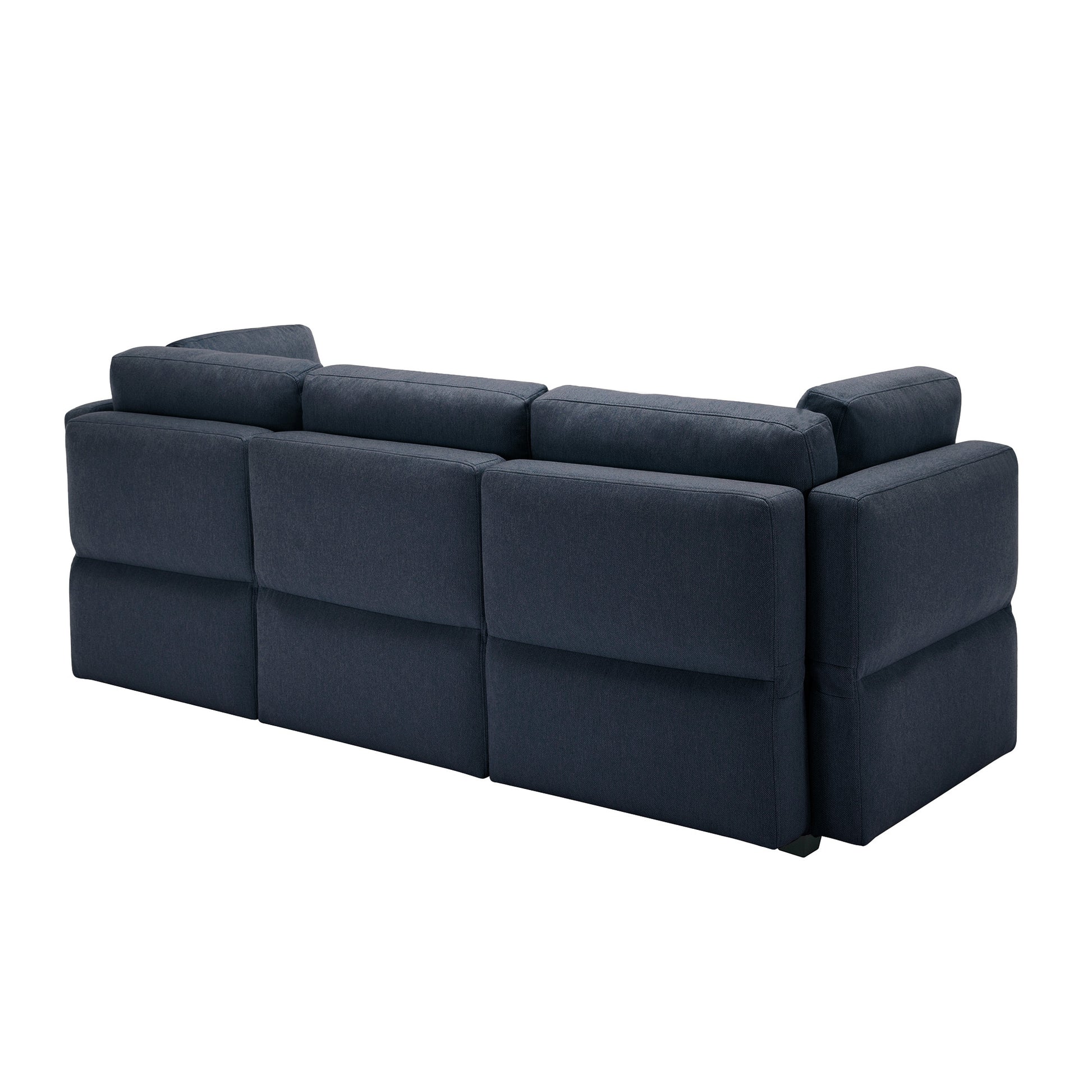 Oversized Modular Sectional Convertible Fabric Sofa Set,Extra Large Sectional Storage Seat Couch For Living Room, 3 Seat Modern Modular Sofa Blue Blue Polyester 3 Seat
