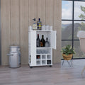 Fargo Bar Cart With Cabinet, 6 Built In Wine Rack